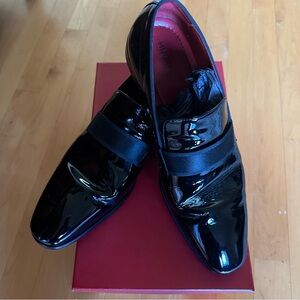 Hugo Boss C-Huver Patent Leather Slip-On Loafers